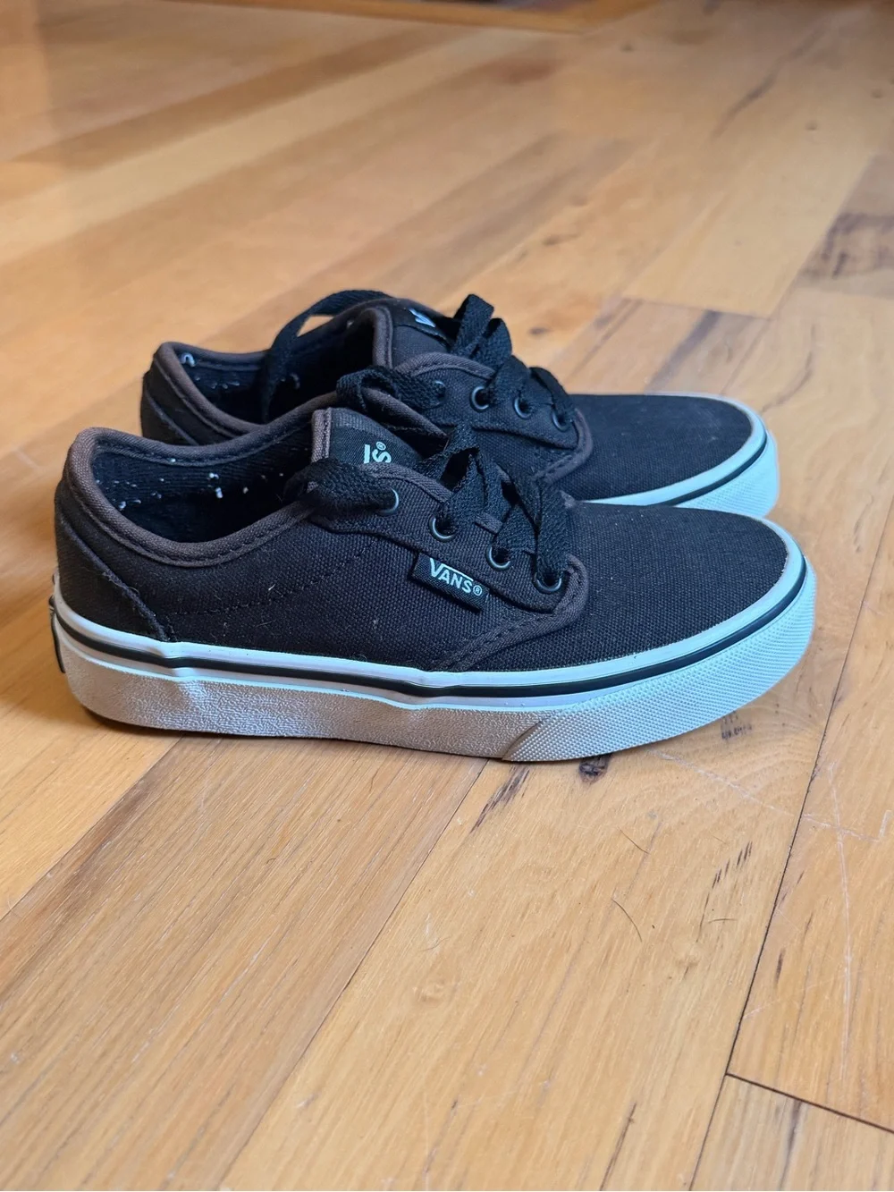 Vans Kids Low-Top Black Canvas Skate Sneakers